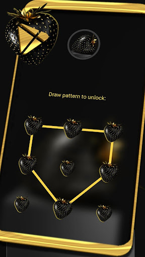 Golden Black Strawberry Theme ekran görüntüsü