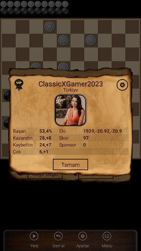 Dama 10x10 ekran görüntüsü