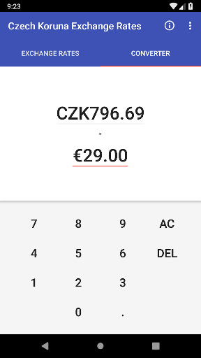 Czech Koruna Exchange Rates ekran görüntüsü