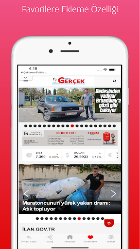 Gazete Gerçek ekran görüntüsü