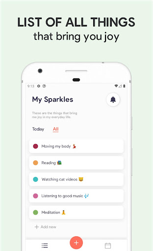 Sparkle: Self-Care Checklist,  ekran görüntüsü