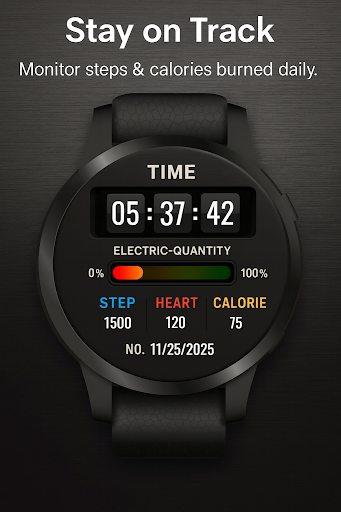 FitStep Digital WatchFace ekran görüntüsü