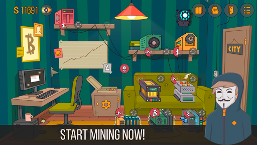 Bitcoin miner: Idle Simulator ekran görüntüsü