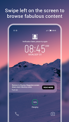 Magazine Lockscreen HiOS ekran görüntüsü