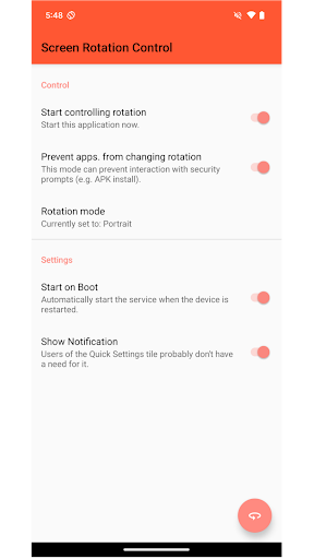 Screen Rotation Control:Lock ekran görüntüsü