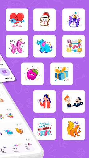 Stickers ekran görüntüsü