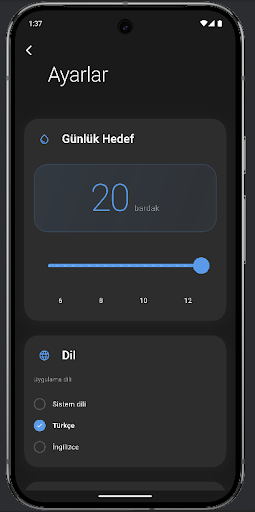 Günlük Su Takip Cihazı ekran görüntüsü