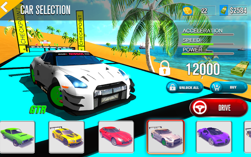 Mega Sky Ramp: Car Drive Game ekran görüntüsü