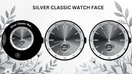 Silver Classic Watch Face ekran görüntüsü