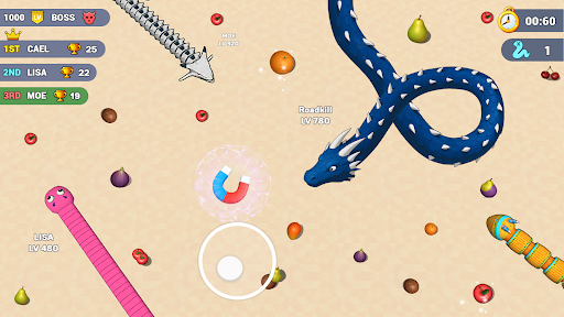 Worms .io Hungry Game ekran görüntüsü