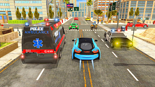 Police Ambulance 3d Game 2023 ekran görüntüsü