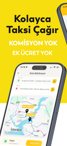 Taksi Butonu Sürücü ekran görüntüsü