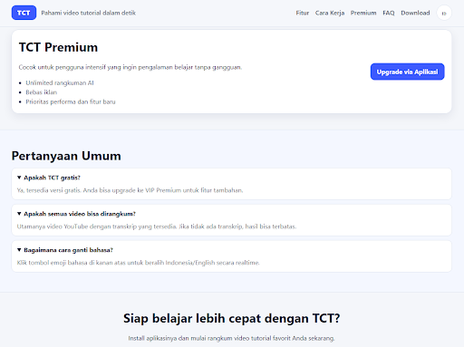 TutorCardTube: Ringkasan Video ekran görüntüsü