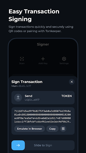 Signer for Tonkeeper ekran görüntüsü