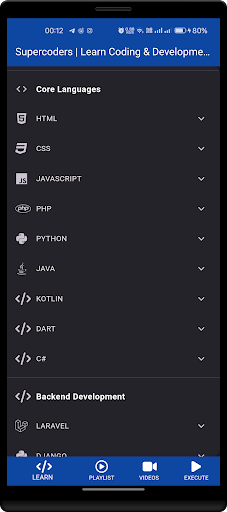LearnCode with SuperCoders ekran görüntüsü
