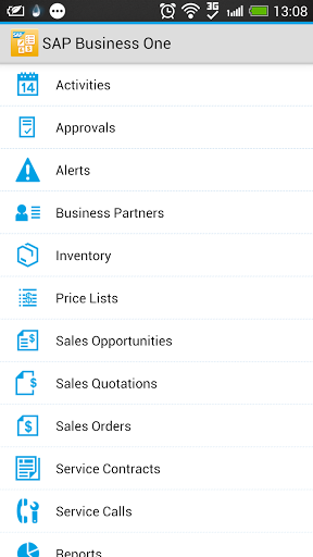 SAP Business One ekran görüntüsü