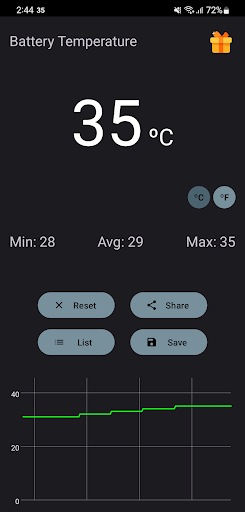 Battery Health Temperature ekran görüntüsü