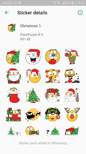 Emojidom Noel, Yeni Yıl etiket ekran görüntüsü