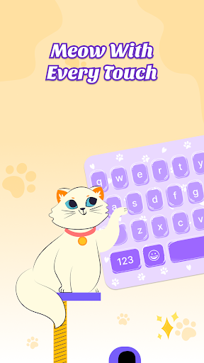 Cat Keyboard - Cute Kitty Skin ekran görüntüsü