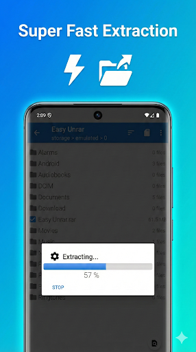 Easy UnRAR ZIP, 7Z, TAR, GZ ekran görüntüsü