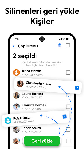 Contacts ekran görüntüsü