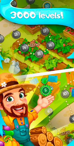 Funny Farm match 3 game ekran görüntüsü