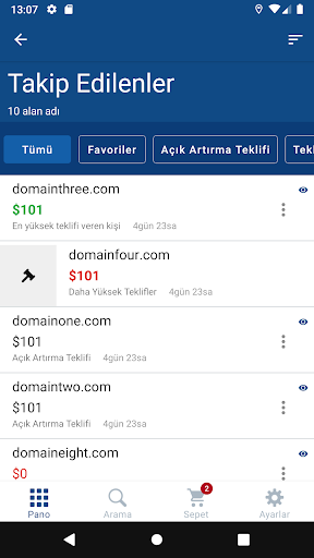 GoDaddy Yatırımcı ekran görüntüsü