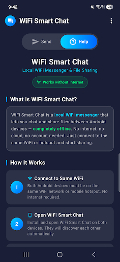 Wifi Smart Chat -File Transfer ekran görüntüsü