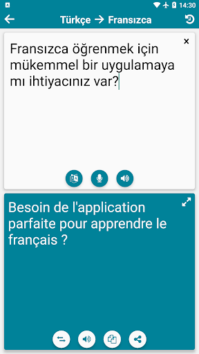 Fransızca - Türkçe ekran görüntüsü