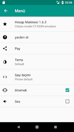 CITIZEN Hesap Makinesi ekran görüntüsü