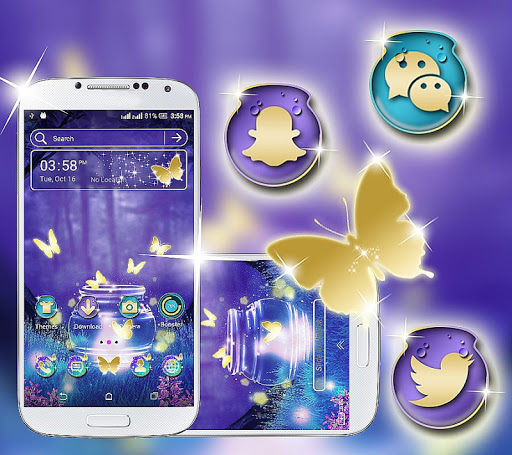 Neon Butterfly Launcher Theme ekran görüntüsü