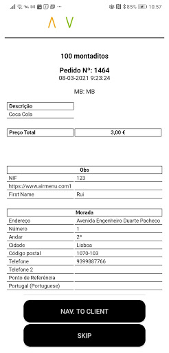 AirMenu Courier ekran görüntüsü