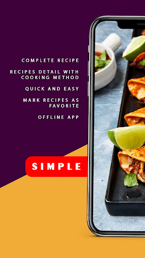 Mexican Recipes Offline ekran görüntüsü