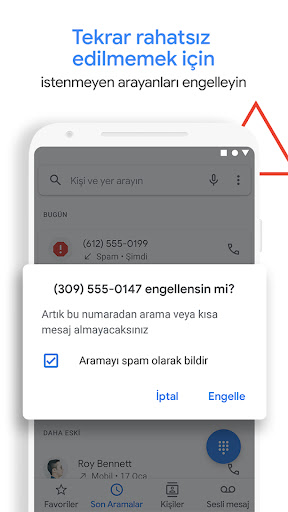 Google Telefon ekran görüntüsü