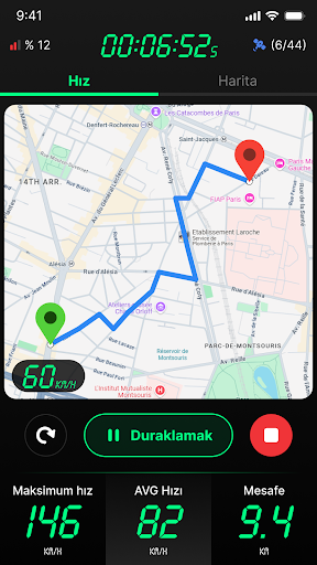 GPS Hız Ölçer Uygulaması ekran görüntüsü