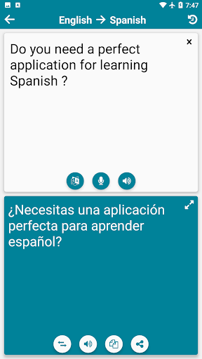 Spanish - English ekran görüntüsü