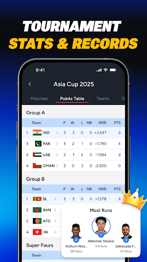 Cricket Score: Live Stats ekran görüntüsü