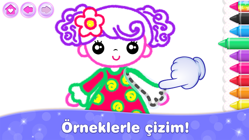 Kız oyunlar çocuk boyama oyunu ekran görüntüsü