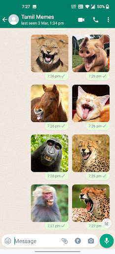 Animals Laughing Stickers ekran görüntüsü