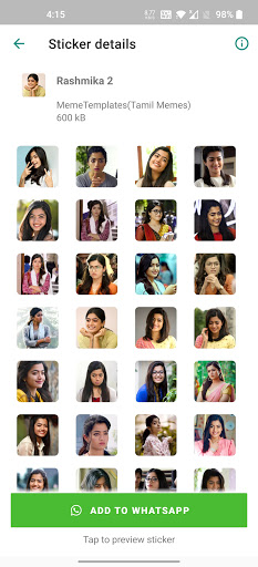 Rashmika Stickers ekran görüntüsü