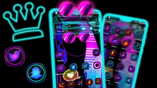 Dark Girly Launcher Theme ekran görüntüsü