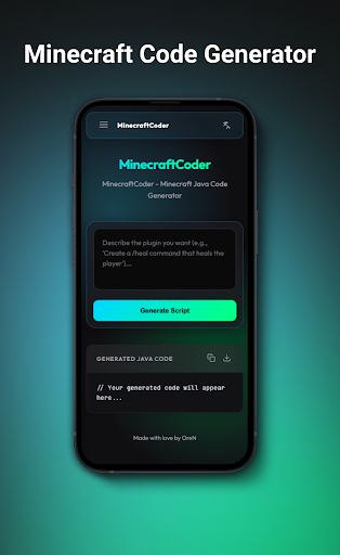 MinecraftCoder - AI Code Maker ekran görüntüsü