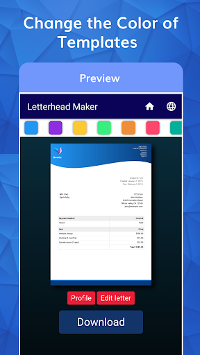 Letterhead Maker with logo PDF ekran görüntüsü