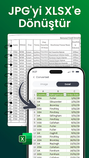 Resmi Excele Çevirme - XLSX ekran görüntüsü