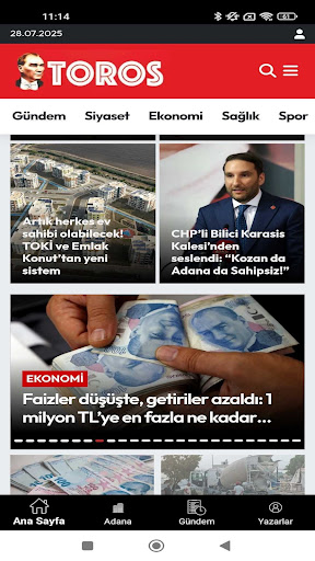 Adana Toros Gazetesi ekran görüntüsü