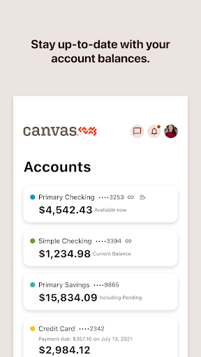 Canvas Credit Union ekran görüntüsü