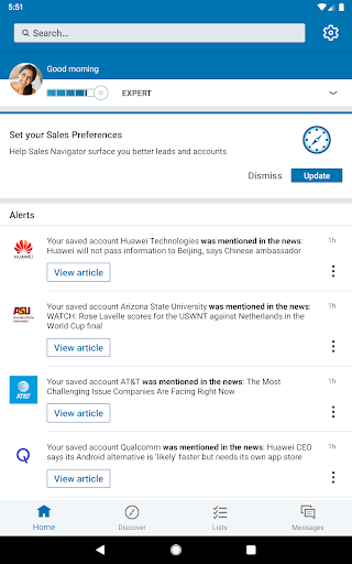LinkedIn Sales Navigator ekran görüntüsü