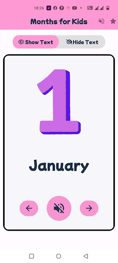 Months Flashcard For Kids ekran görüntüsü