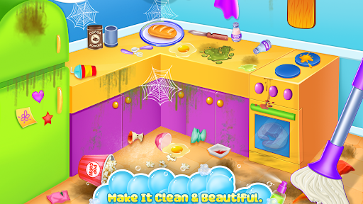 Home cleaning game for girls ekran görüntüsü