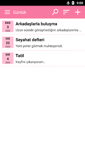 Kişisel Günlük ekran görüntüsü